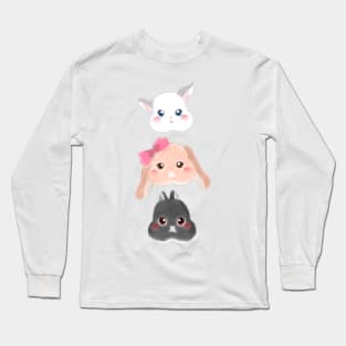 BSC Vertical Line | Rabbit Head | Bunniesmee Long Sleeve T-Shirt